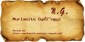 Murlasits Gyöngyi névjegykártya